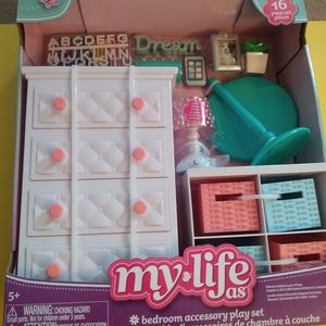 My Life As Bedroom Set for 18" Dolls, 16 Pieces